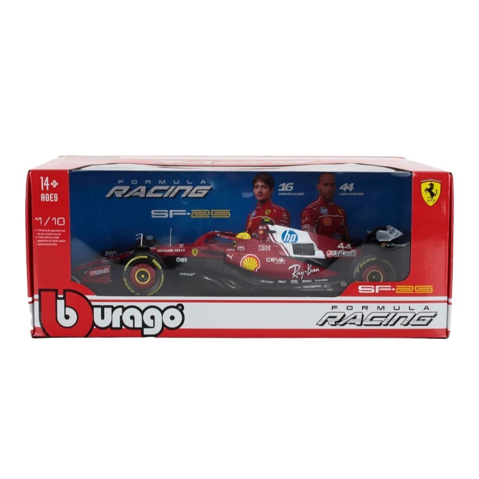 1:18th Scuderia Ferrari F1 SF-25 Lewis Hamilton #44 Red
