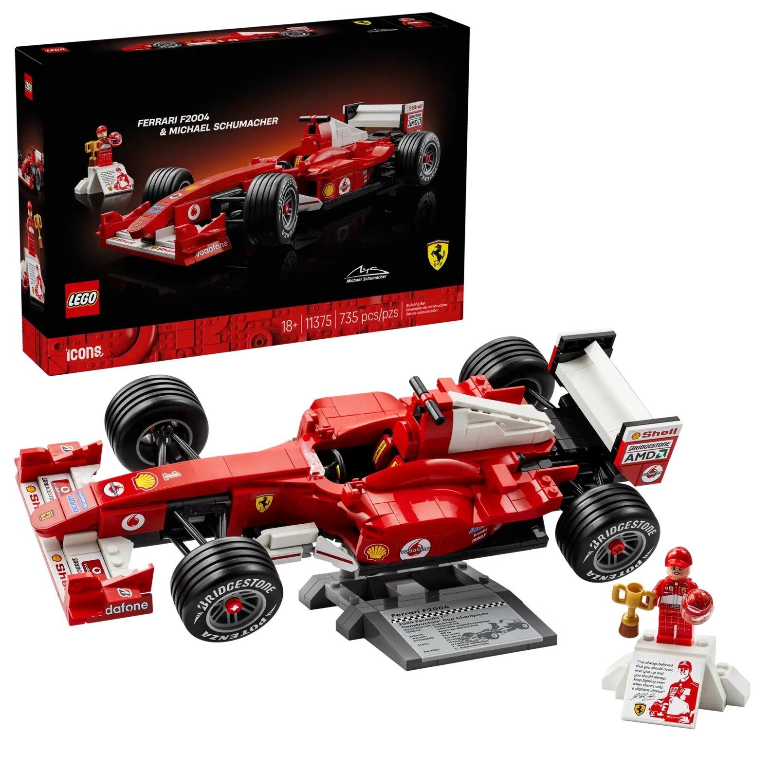 LEGO® Icons (entrega aproximada 3ra semana de Marzo 2026)

Ferrari F2004 & Michael Schumacher