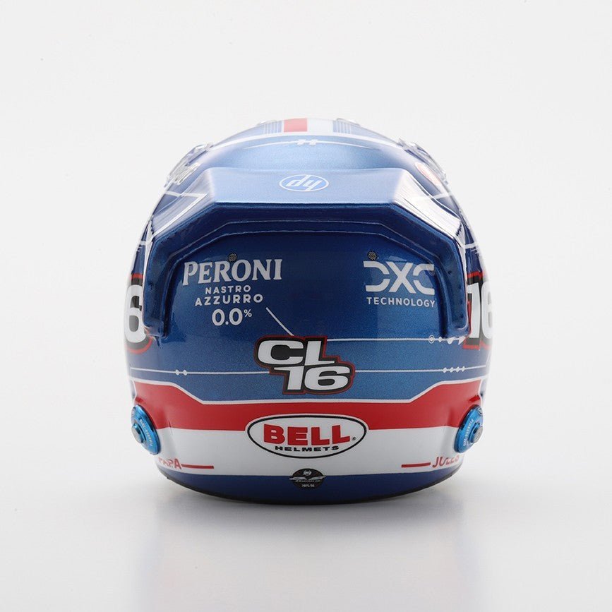 Looksmart Scuderia Ferrari F1 Team Charles Leclerc 2025 Miami GP Mini casco Adultos - Azul - Escala 1:5 - Imagen 3