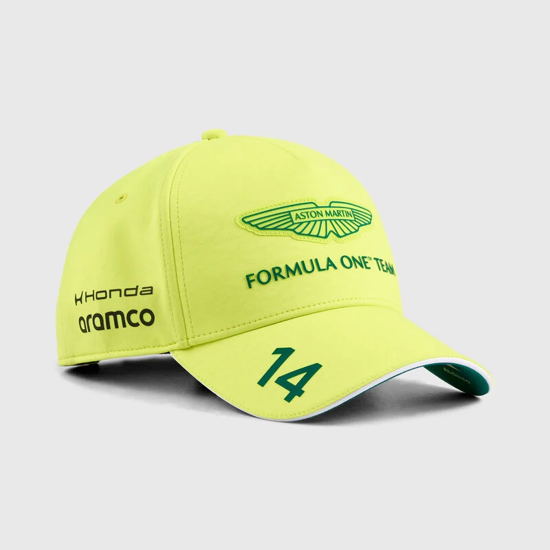 Gorra del equipo Fernando Alonso de Aston Martin F1 2026 - Lima brillante